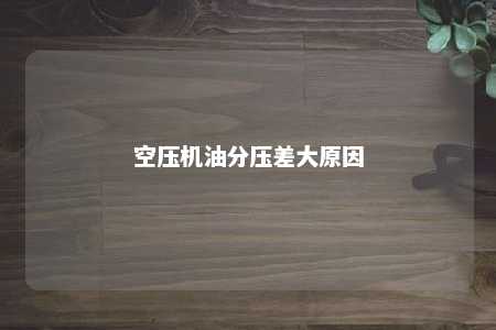 空压机油分压差大原因 