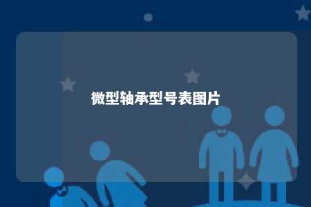 微型轴承型号表图片 